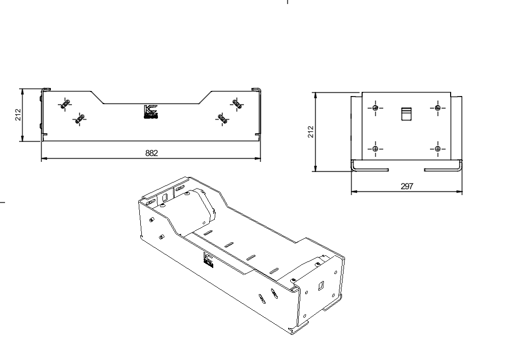 Adjustable Spare Tyre Carrier (32–37”)