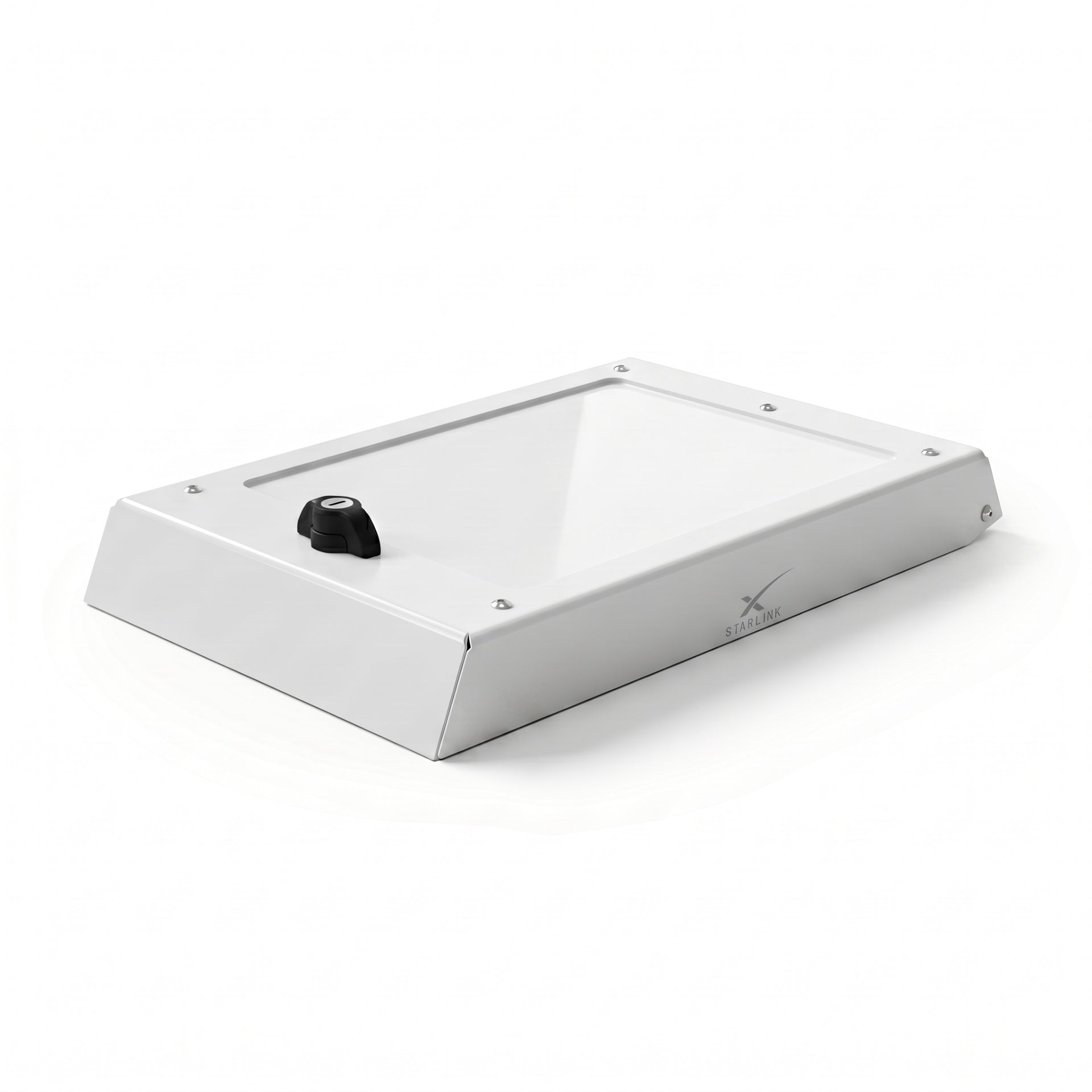Starlink Mini Mount — closed, white finish
